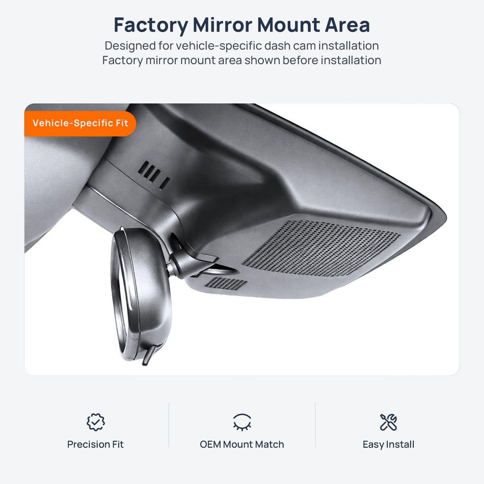 Factory mirror mount area for Dongfeng Aeolus AX7 2021, dash cam installation