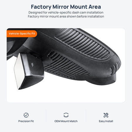 Factory mirror mount area for Mercedes-AMG A 35 (A 45) W177 dash cam installation