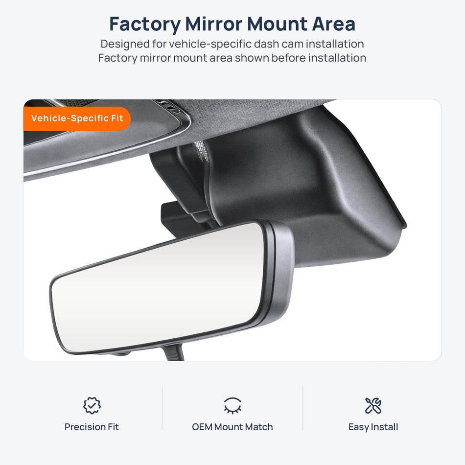 Factory mirror mount area for Hyundai Lafesta EV dash cam installation