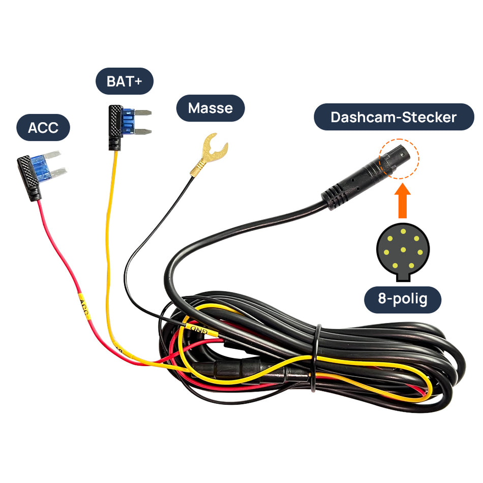Xplywi ZX03 ACC Hardwire Kit for Dash Cam Parking Monitor