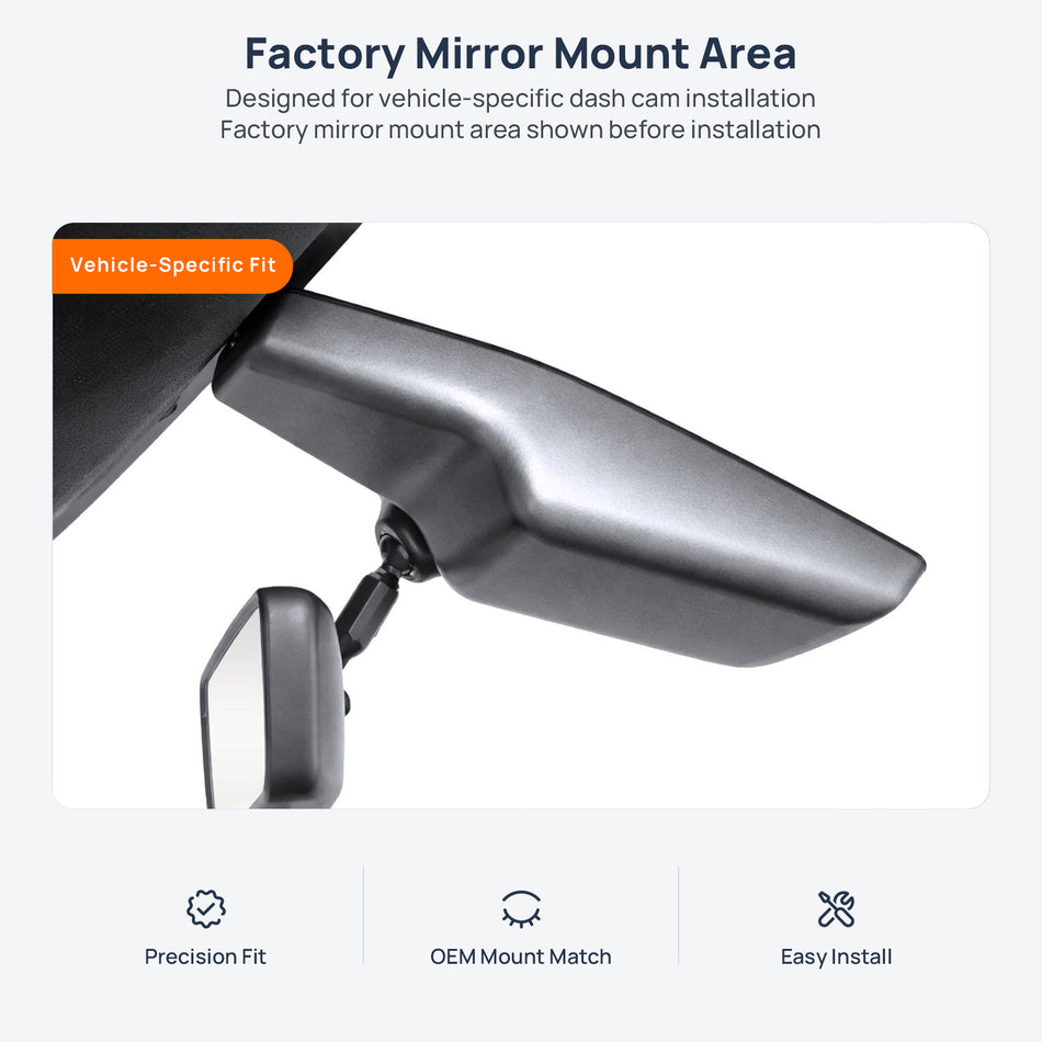 Factory mirror mount area for Hyundai Sonata DN8 dash cam installation